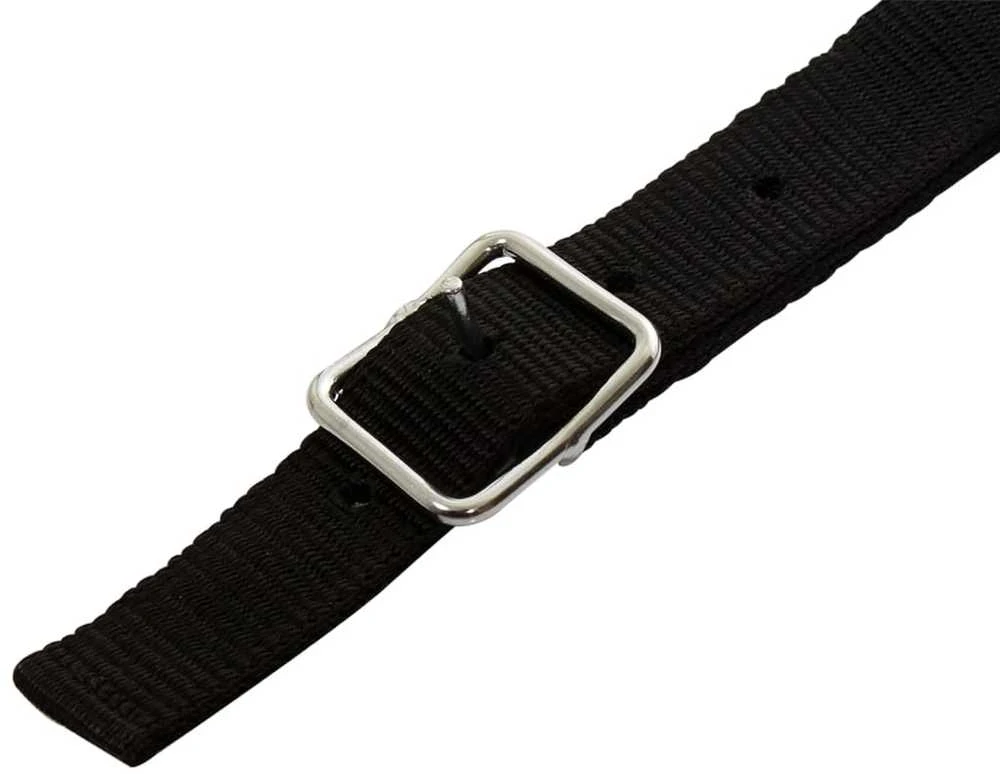 Balnas, galvos ir krūtinės dirželiai, tikra oda, 12", juodas