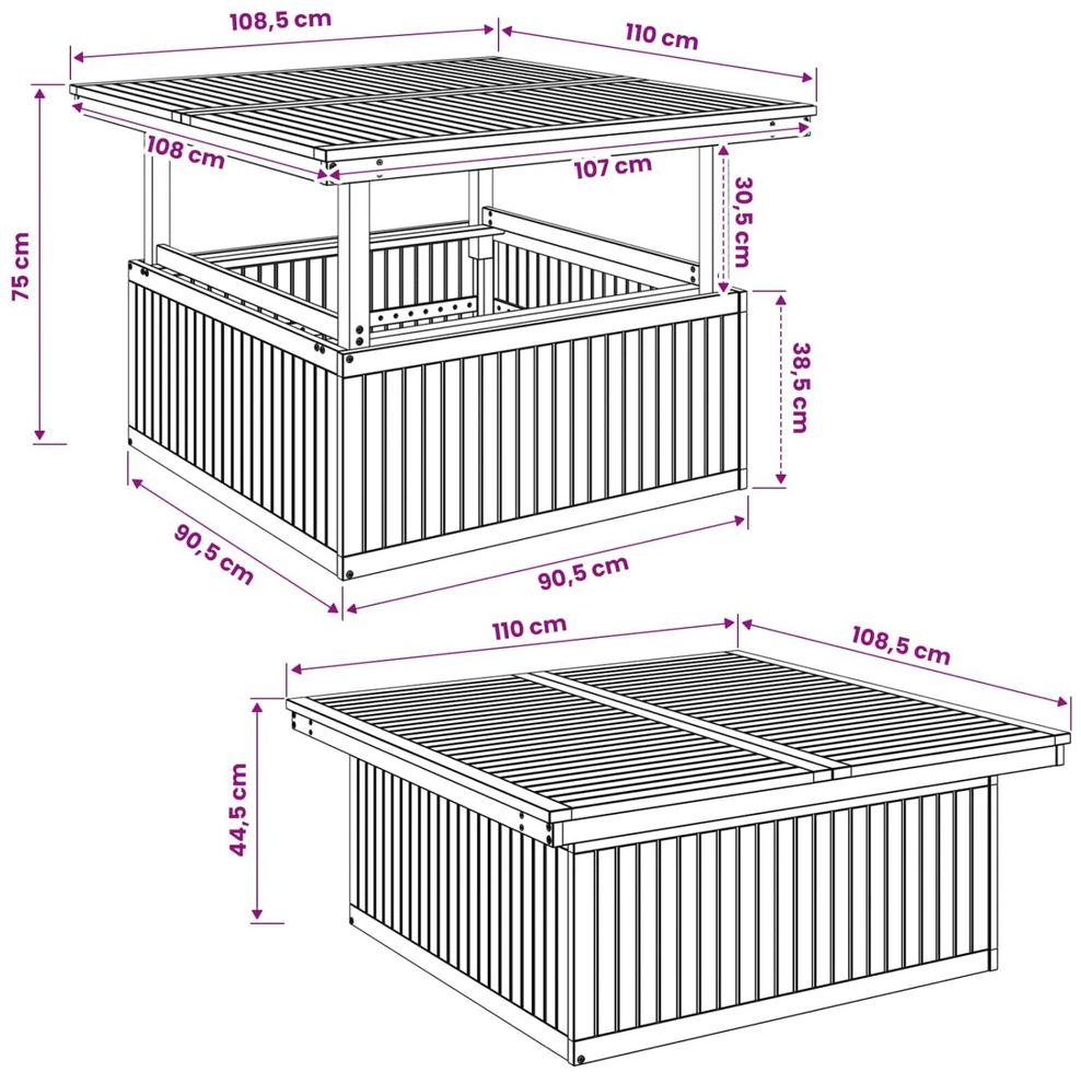 Balta 108,5 x 110 x 75/44,5 cm