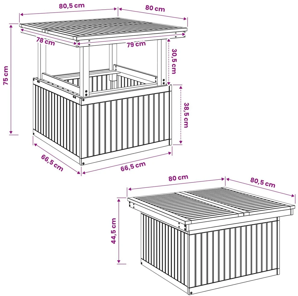 Balta 80,5 x 80 x 75/44,5 cm