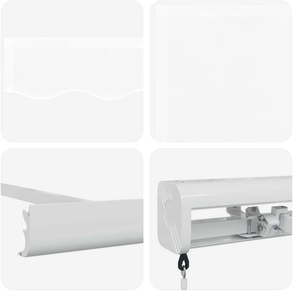 Ištraukiama markizė Balta 350 x 250 cm Audinys ir aliuminis