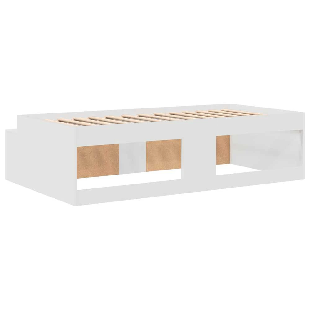 Lovos rėmas su stalčių Balta 90 x 190 cm Apdirbta mediena