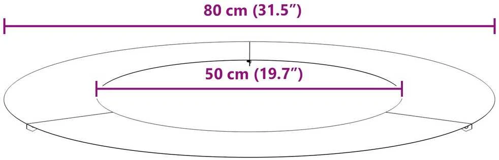 tinkamas plokščiam medžio žiedui Balta Ø50/80 cm Plienas