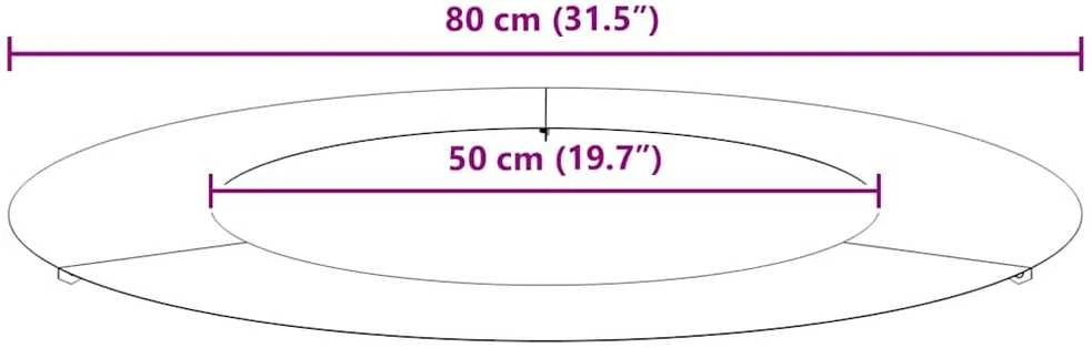 tinkamas plokščiam medžio žiedui Balta Ø50/80 cm Plienas