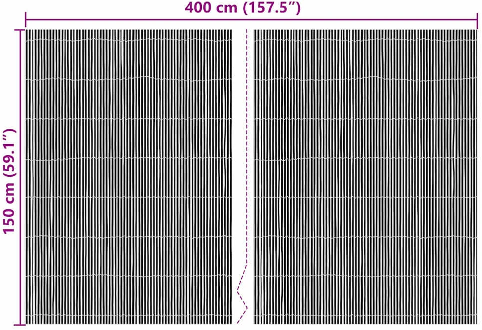 Bambuko tvora Natūrali 400 x 150 cm bambukas