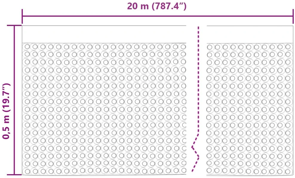 Banguota drenažo plokštė 2 vnt. Juoda 0,5 x 20 m HDPE