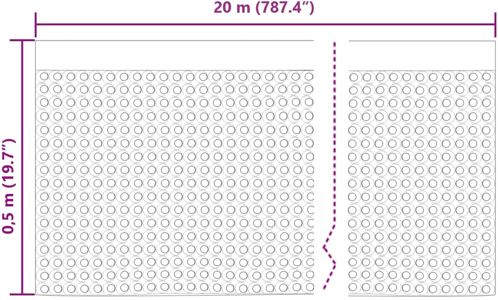 Banguota drenažo plokštė 2 vnt. Juoda 0,5 x 20 m HDPE