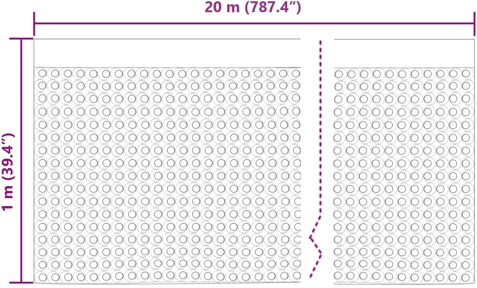 Banguota drenažo plokštė 2 vnt. Juoda 1 x 20 m HDPE