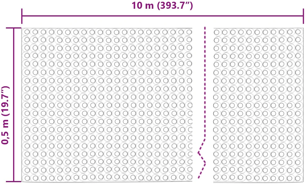Banguota drenažo plokštė Juoda 0,5 x 10 m HDPE
