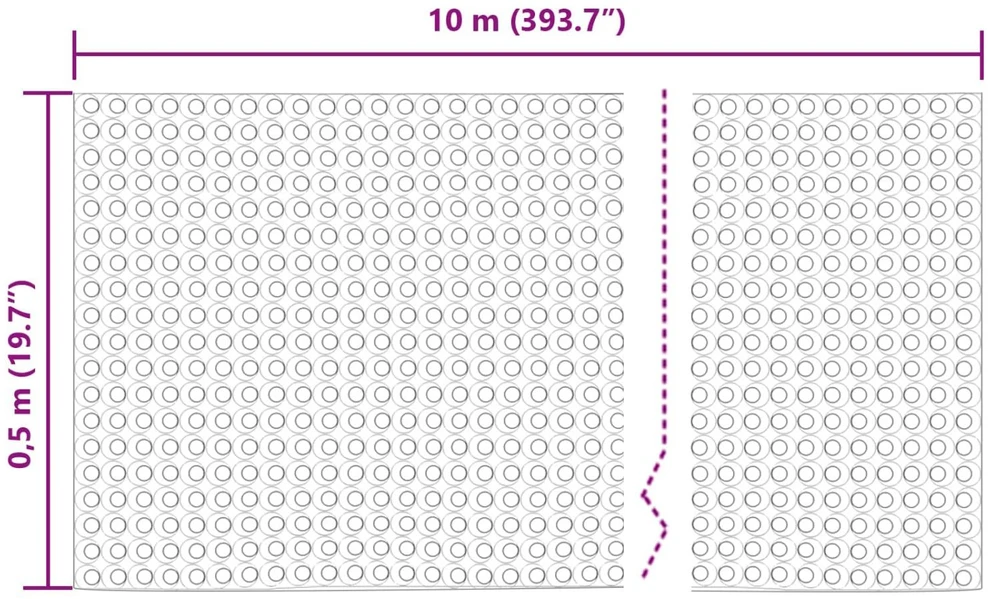 Banguota drenažo plokštė Juoda 0,5 x 10 m HDPE