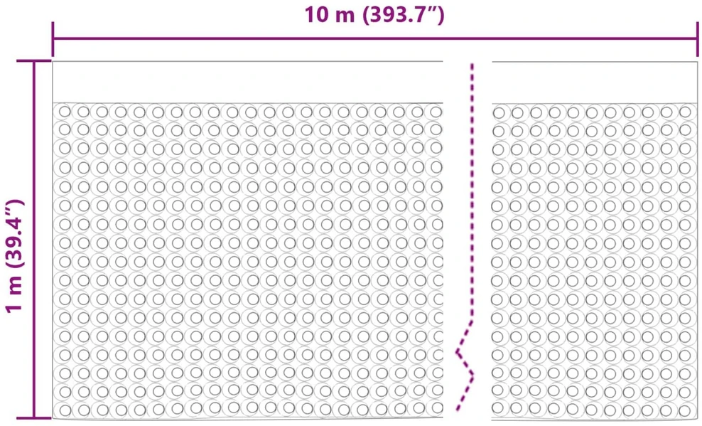 Banguota drenažo plokštė Juoda 1 x 10 m HDPE
