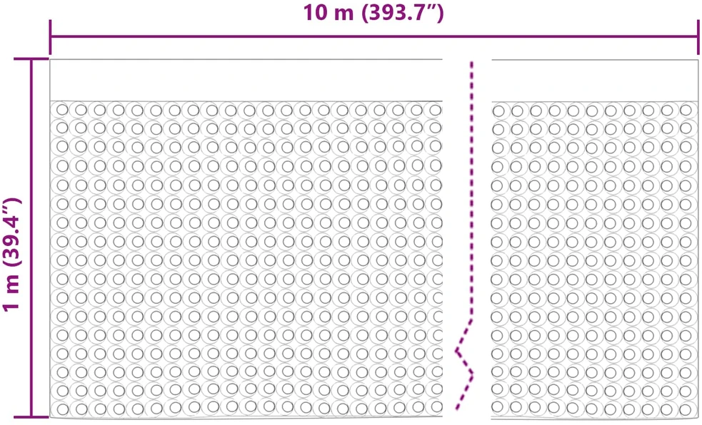 Banguota drenažo plokštė Juoda 1 x 10 m HDPE