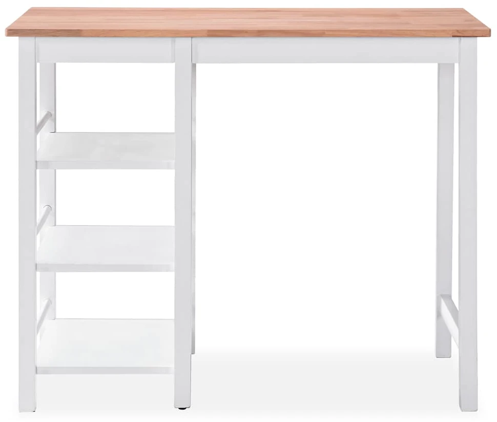 Baro baldų rinkinys, 3 dalių, medienos plokštė (MDF), baltas