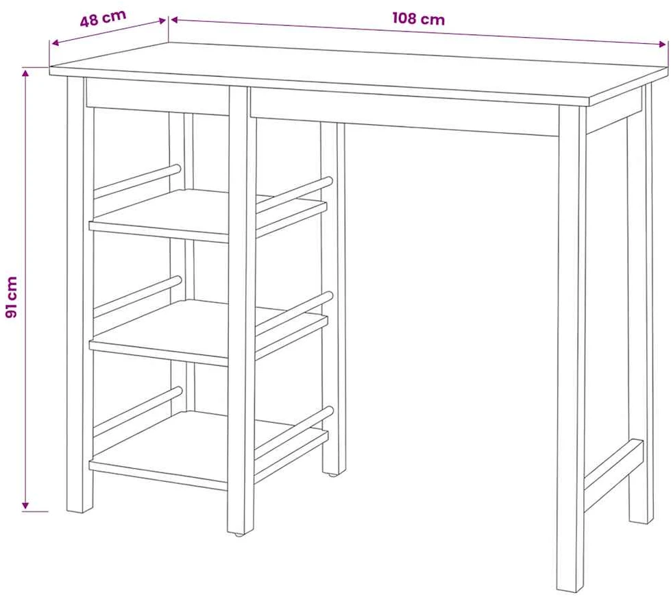 Baro baldų rinkinys, 3 dalių, medienos plokštė (MDF), baltas