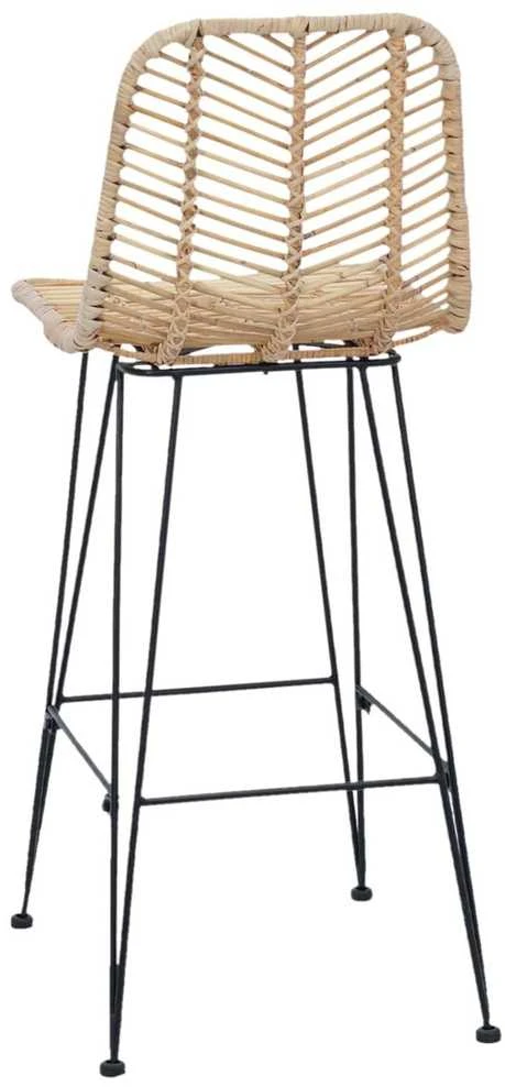Baro Kėdė 2 vnt. Natūrali 44 x 52 x 111 cm Ratanas ir Geležis