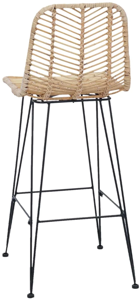Baro Kėdė 2 vnt. Natūrali 44 x 53 x 111 cm Ratanas ir Geležis