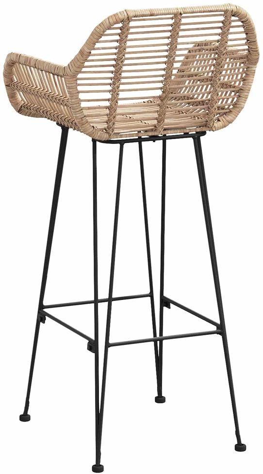 Baro Kėdė 2 vnt. Natūrali 55 x 52 x 105 cm Ratanas ir Geležis