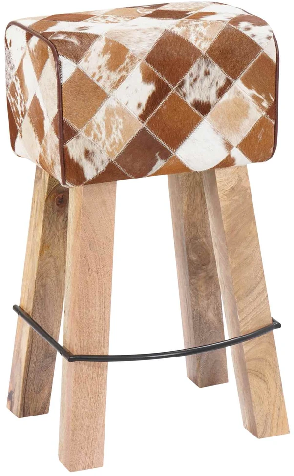 Baro kėdė 2 vnt. Rudas skiautinys 44 x 33 x 74 cm Tikra oda