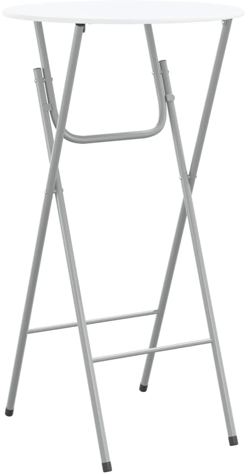 Baro stalai, 4 vnt., su MDF stalviršiu, baltos spalvos