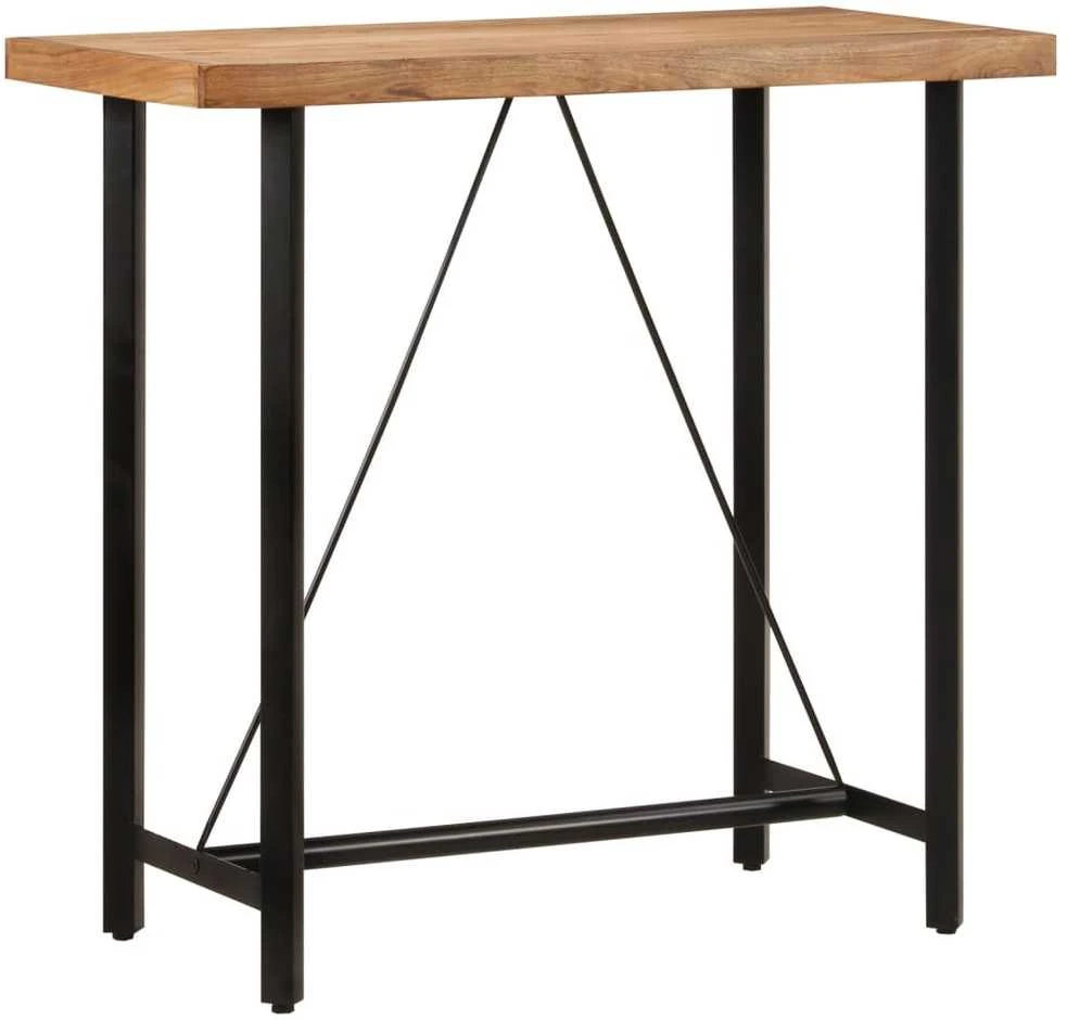 Baro stalas, 110x55x107cm, akacijos medienos masyvas ir geležis