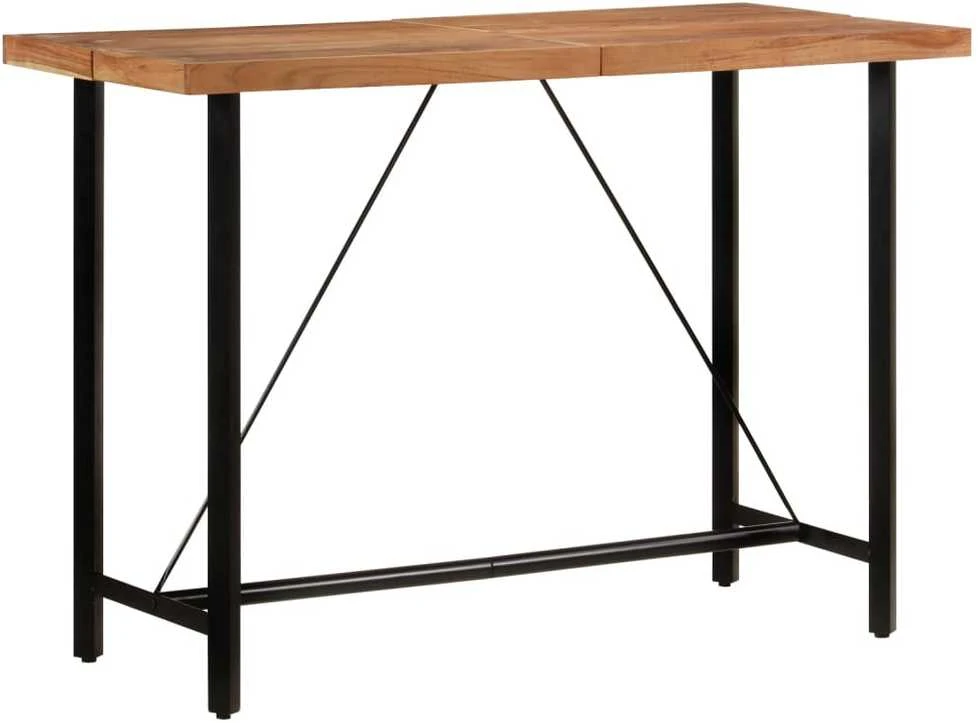 Baro stalas, 150x70x107cm, akacijos medienos masyvas ir geležis