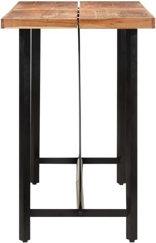 Baro stalas, 150x70x107cm, akacijos medienos masyvas ir geležis