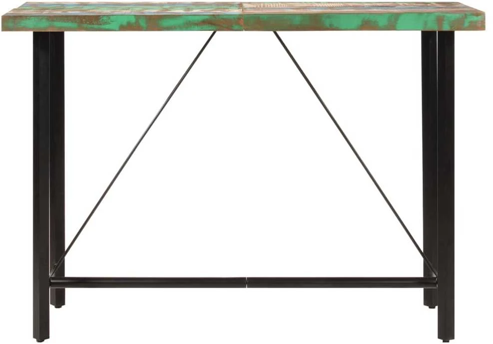 Baro stalas, 150x70x107cm, perdirbtos medienos masyvas/geležis