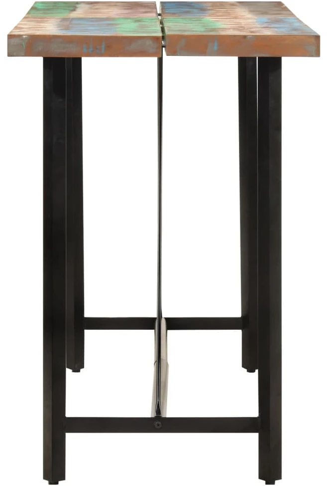 Baro stalas, 150x70x107cm, perdirbtos medienos masyvas/geležis