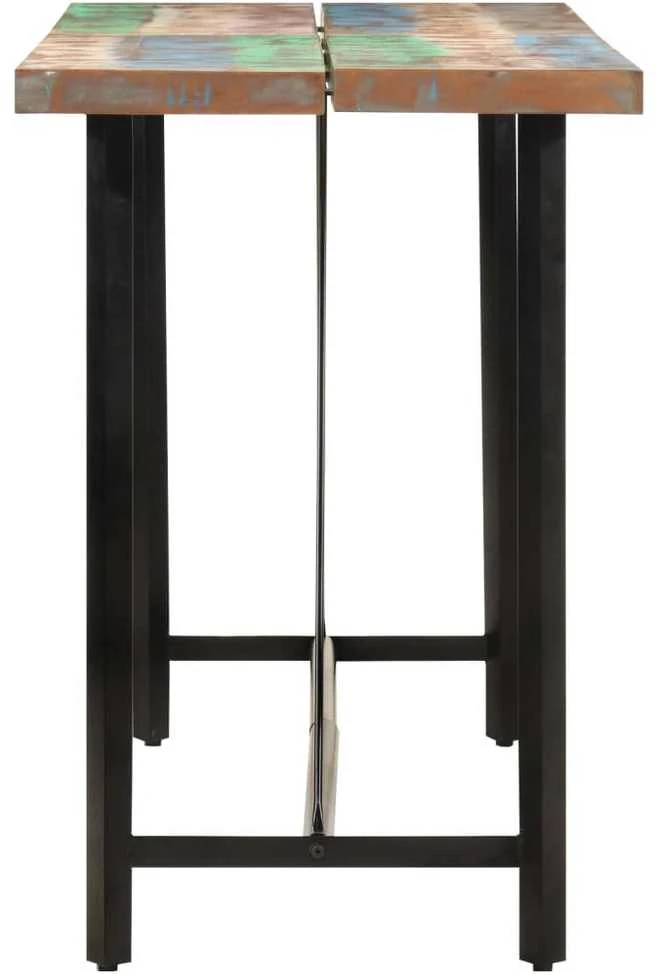 Baro stalas, 150x70x107cm, perdirbtos medienos masyvas/geležis