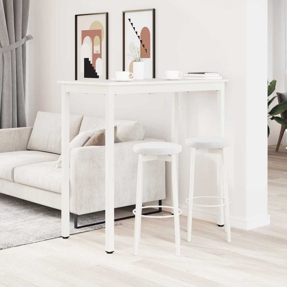 Baro stalas Balta 110 x 55 x 105 cm Kietos pušies mediena