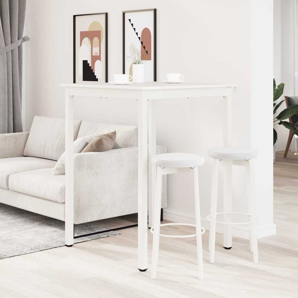 Baro stalas Balta 80 x 80 x 105 cm Kietos pušies mediena