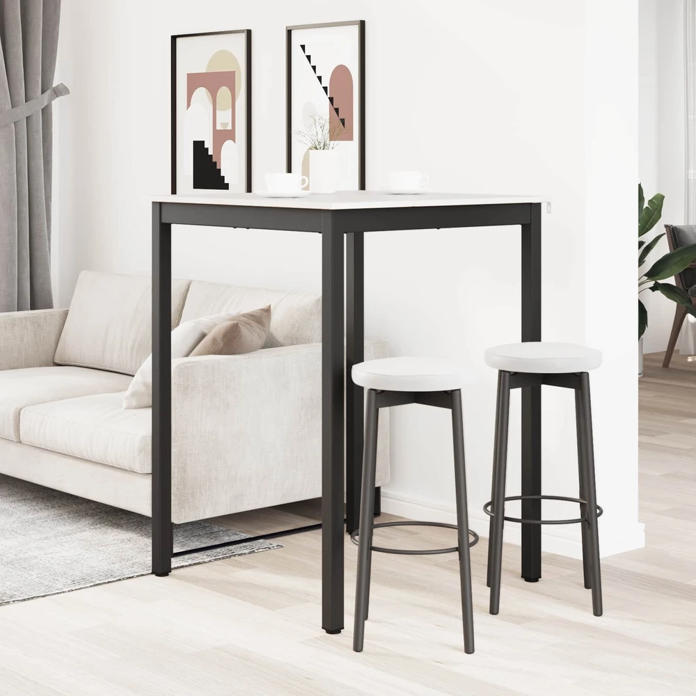 Baro stalas Balta 80 x 80 x 105 cm Kietos pušies mediena