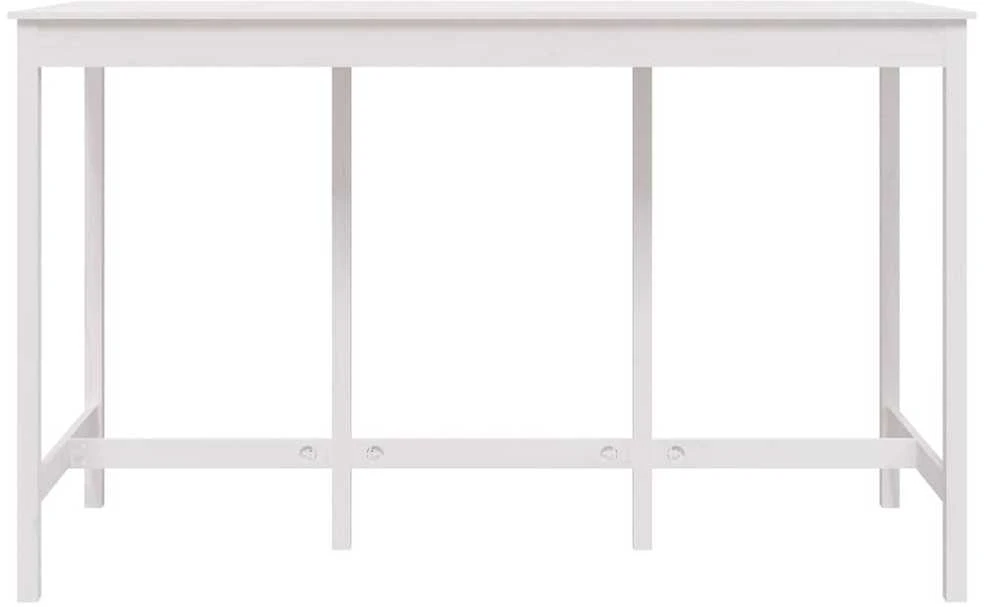 Baro stalas, baltas, 180x80x110cm, pušies medienos masyvas