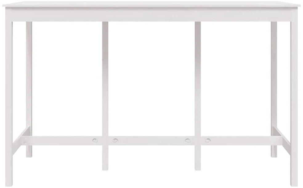 Baro stalas, baltas, 180x80x110cm, pušies medienos masyvas