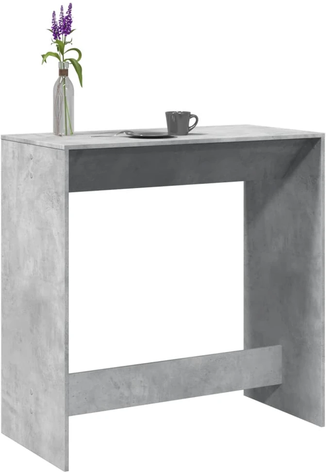 Baro stalas, betono pilkas, 102x50x103,5cm, apdirbta mediena