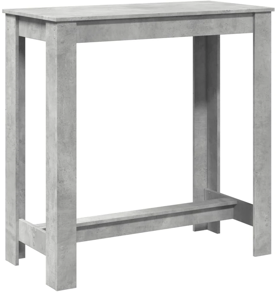 Baro stalas, betono pilkas, 102x50x103,5cm, apdirbta mediena