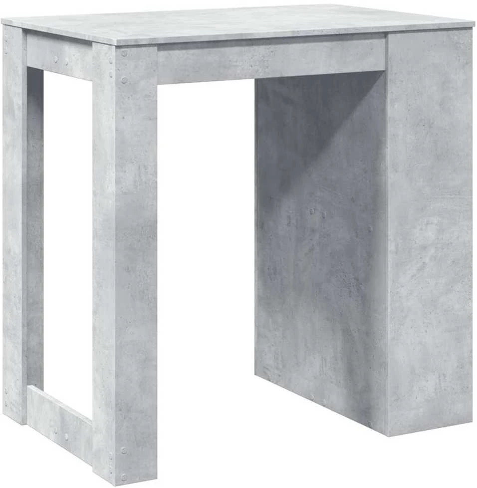 Baro stalas, betono pilkas, 102x70x103,5cm, apdirbta mediena
