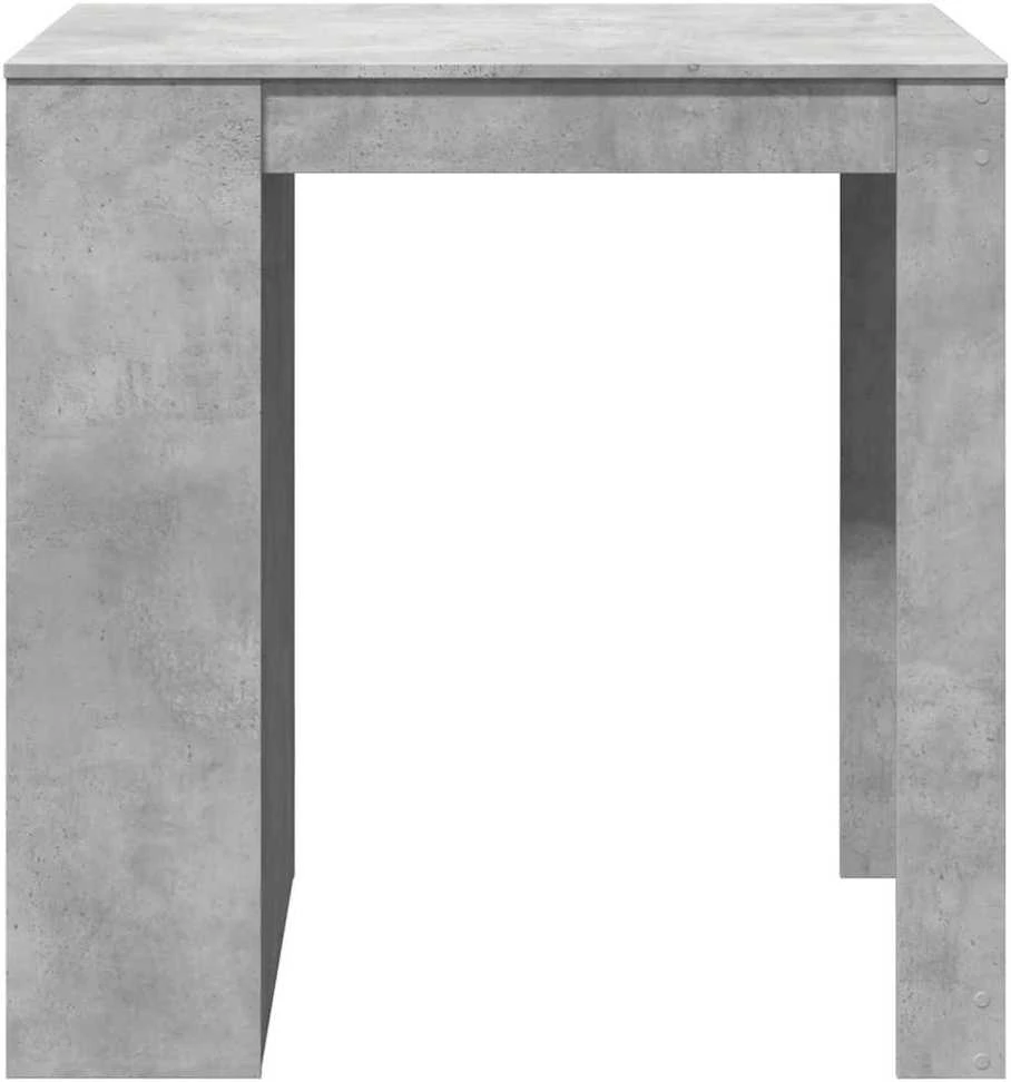 Baro stalas, betono pilkas, 102x70x103,5cm, apdirbta mediena
