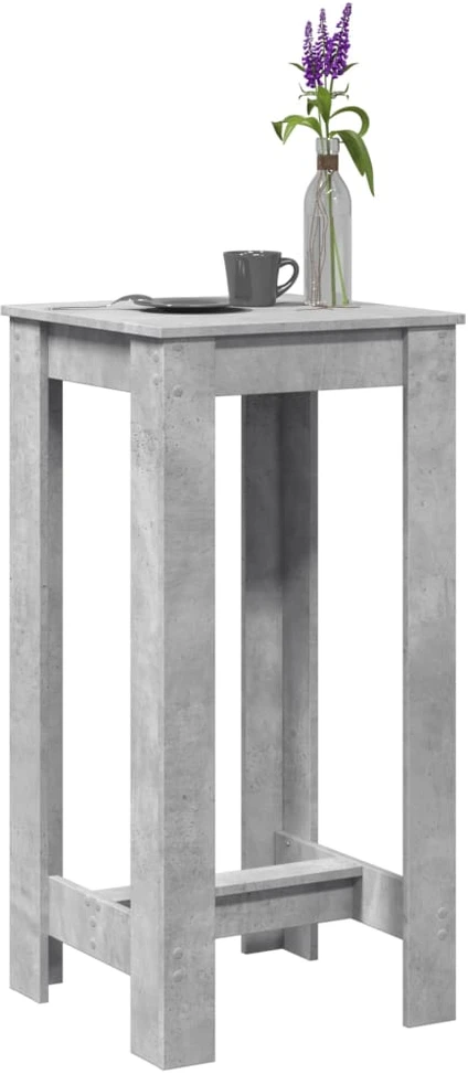 Baro stalas, betono pilkas, 51x50x103,5cm, apdirbta mediena