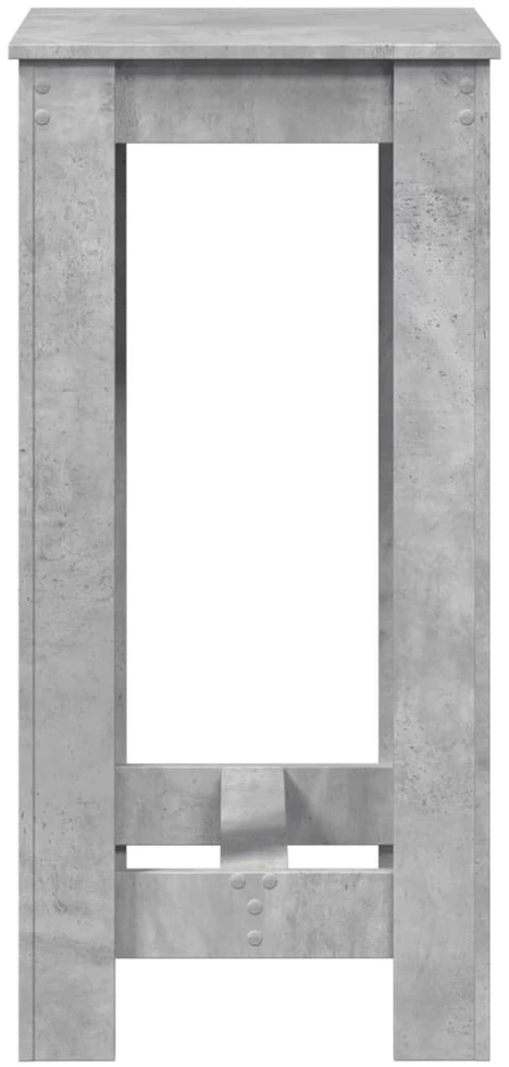 Baro stalas, betono pilkas, 51x50x103,5cm, apdirbta mediena