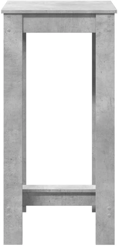 Baro stalas, betono pilkas, 51x50x103,5cm, apdirbta mediena