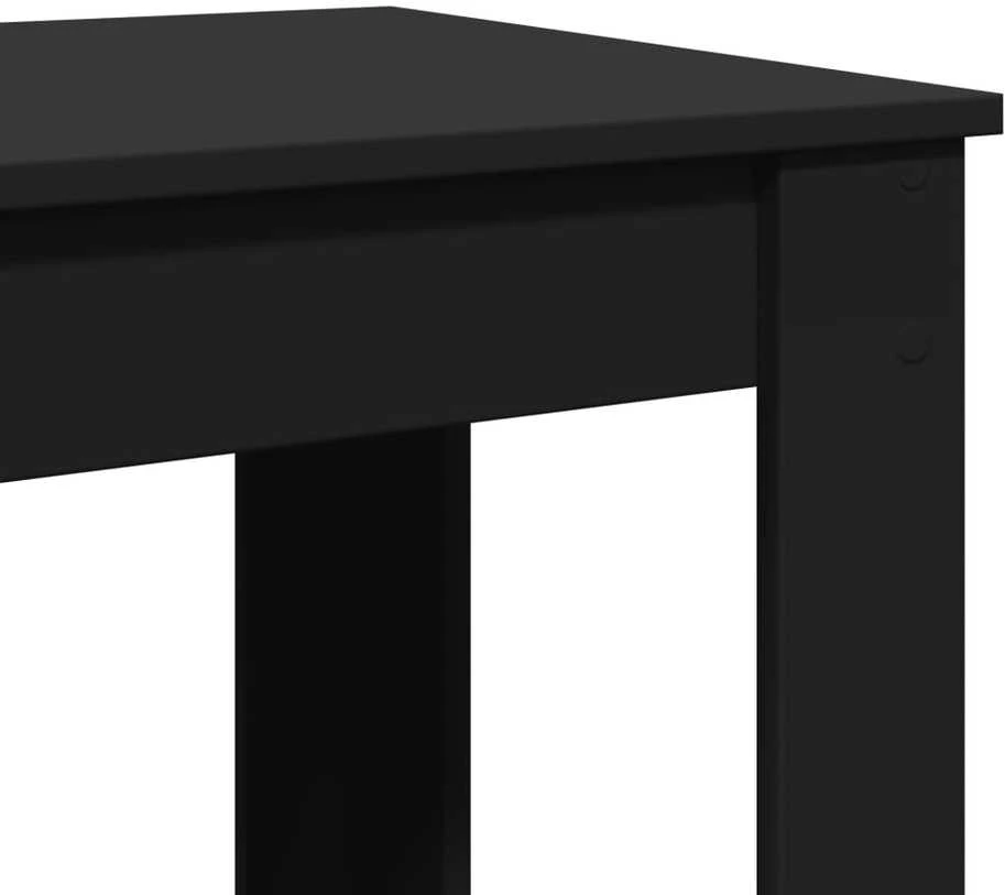 Baro stalas, juodos spalvos, 102x50x103,5cm, apdirbta mediena