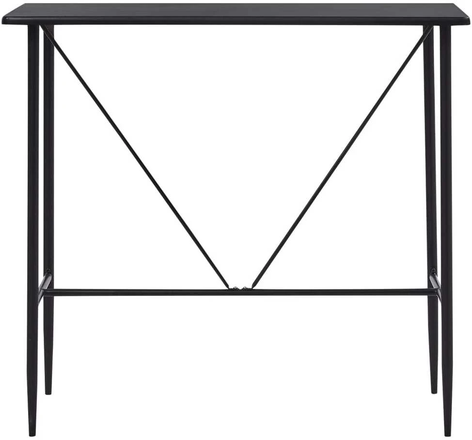 Baro stalas, juodos spalvos, 120x60x110cm, MDF