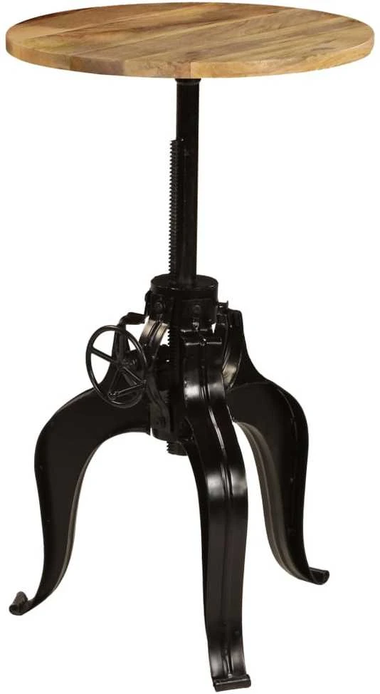 Baro stalas, mango medienos masyvas, 60x(76-110)cm