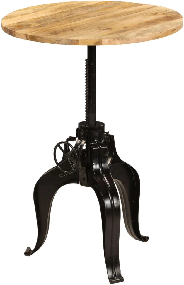Baro stalas, mango medienos masyvas, 75x(76-110)cm