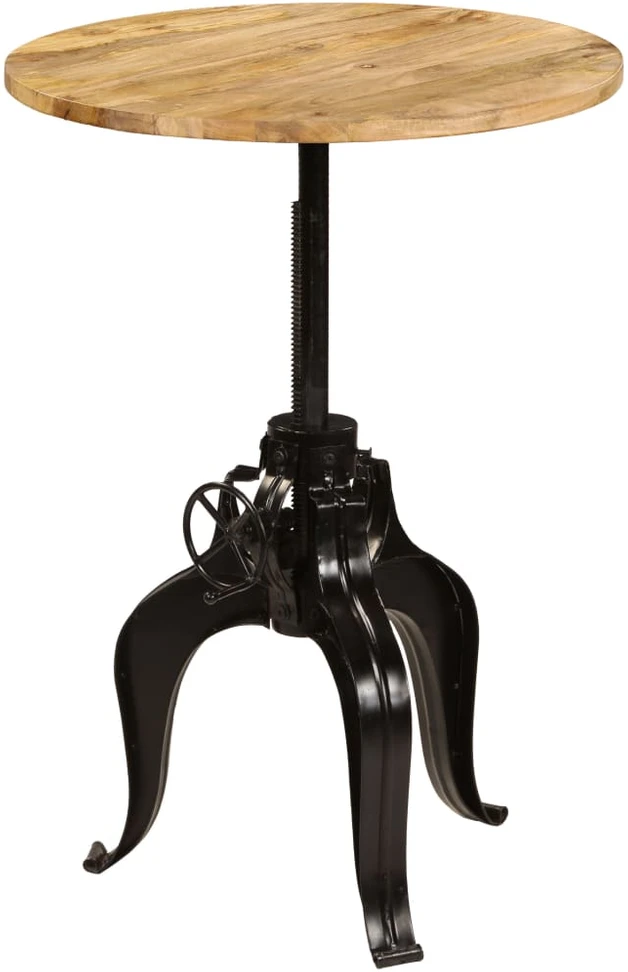 Baro stalas, mango medienos masyvas, 75x(76-110)cm
