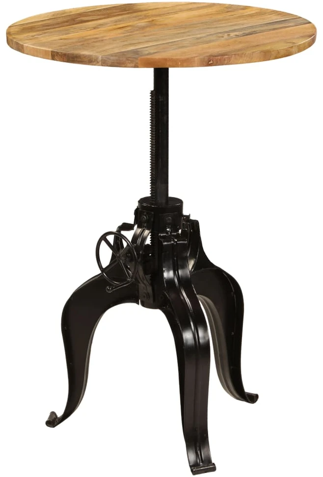 Baro stalas, mango medienos masyvas, 75x(76-110)cm