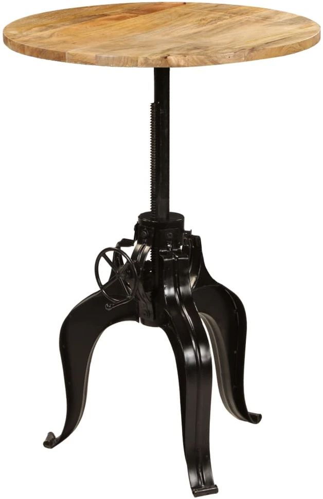 Baro stalas, mango medienos masyvas, 75x(76-110)cm