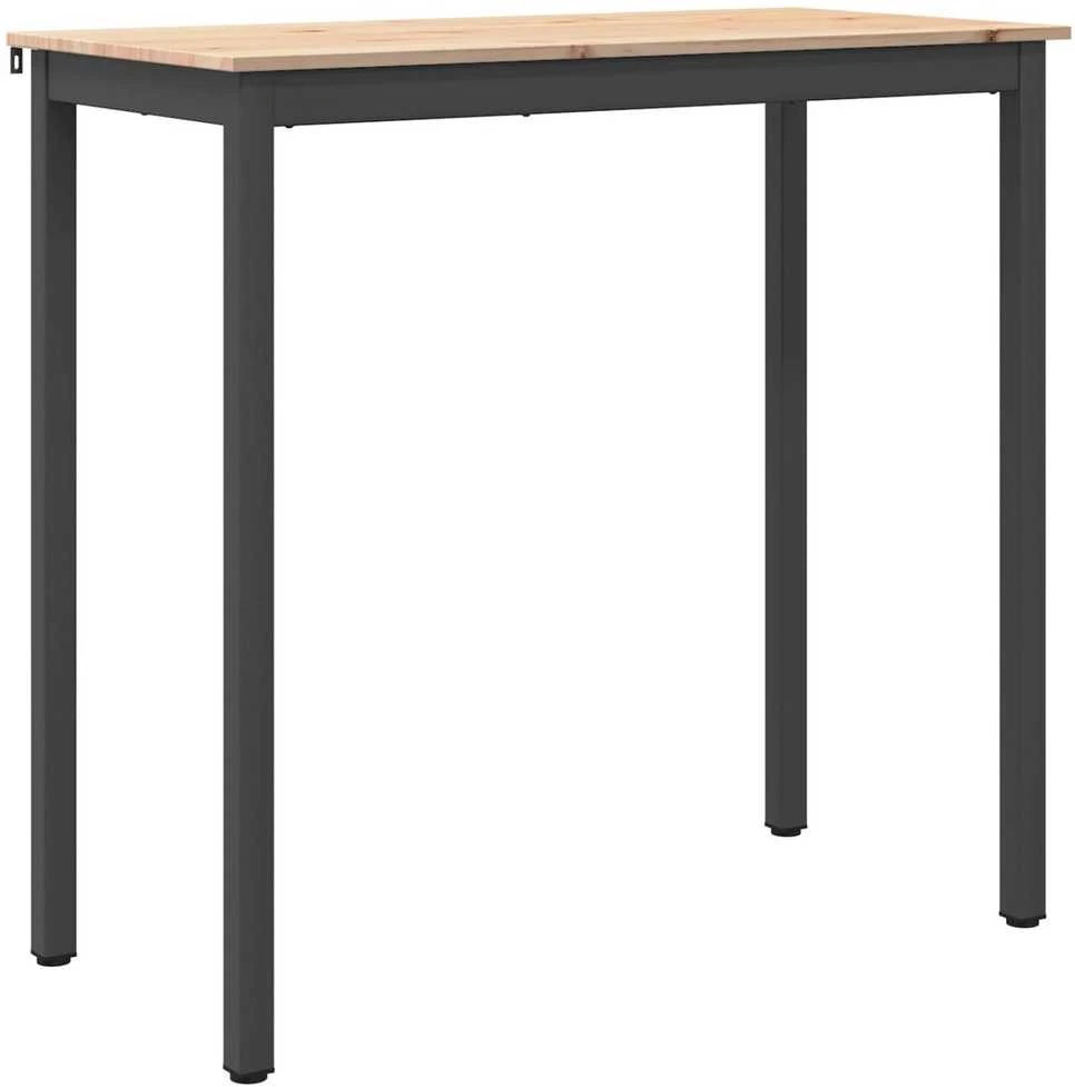 Baro stalas 110 x 55 x 105 cm Kietos pušies mediena Natūrali