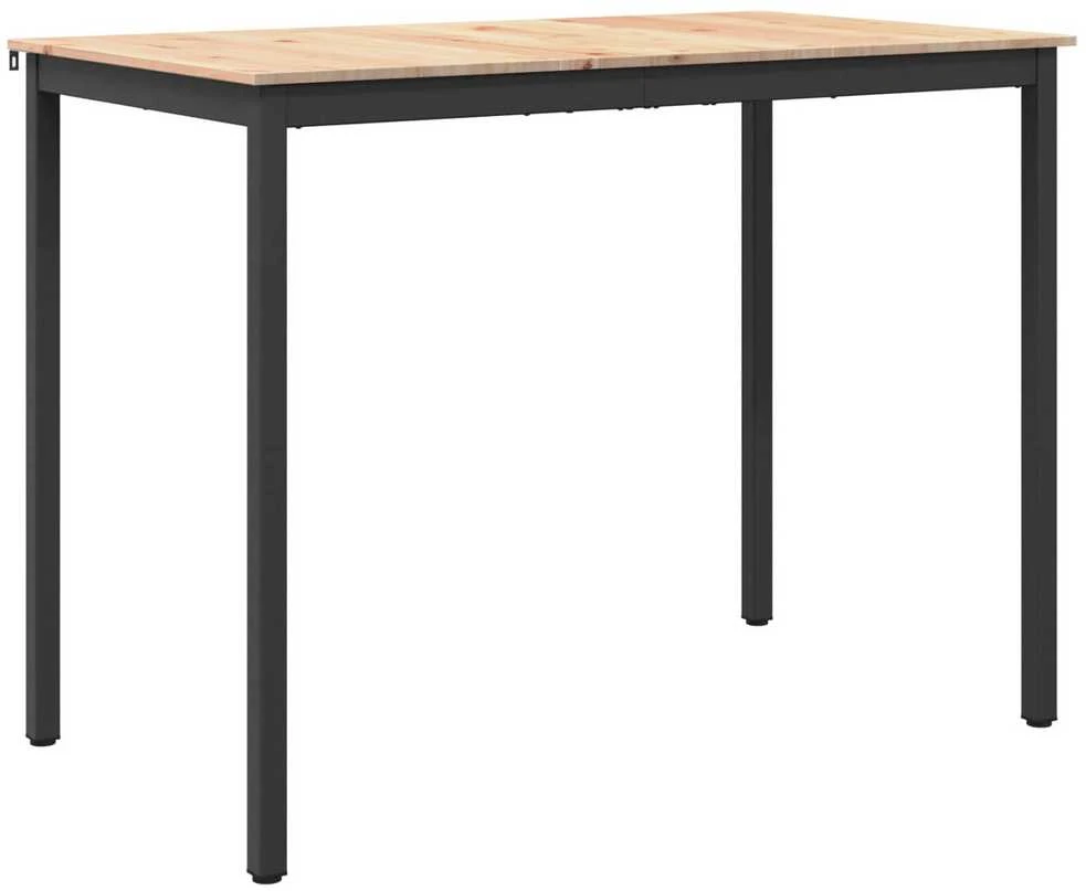 Baro stalas 140 x 80 x 105 cm Kietos pušies mediena Natūrali