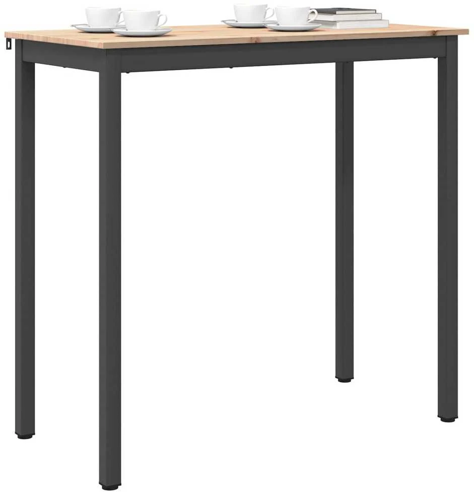 Baro stalas 110 x 55 x 105 cm Kietos pušies mediena Natūrali
